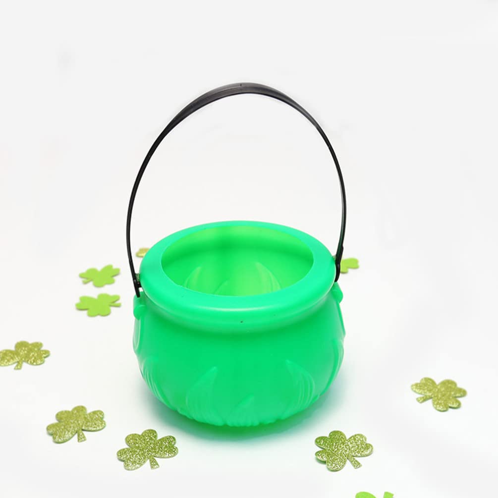 PRETYZOOM 2pcs Flame Pail Candy Holder St. Patrick's Day Decor Delicate Bucket Lovely Candy Bucket St. Patrick's Day Bucket Storage Barrel Creative Bucket Party Favor Holder