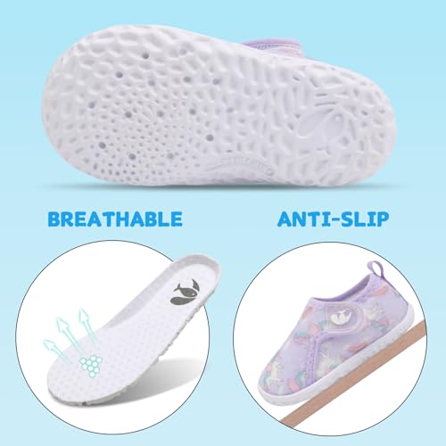 Image of FEETCITY Baby Boys Girls Water Shoes Beach Quick Dry Swim Barefoot Aqua Socks Outdoor Athletic Pool Shoes Breathable