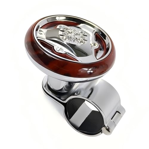 Culycey Steering Wheel Knob Universal Power Ball Spinner Knob with Smooth Ball Bearing for Easy Steering Assist and Control Compatible with Most Vehicles (Peachblow)