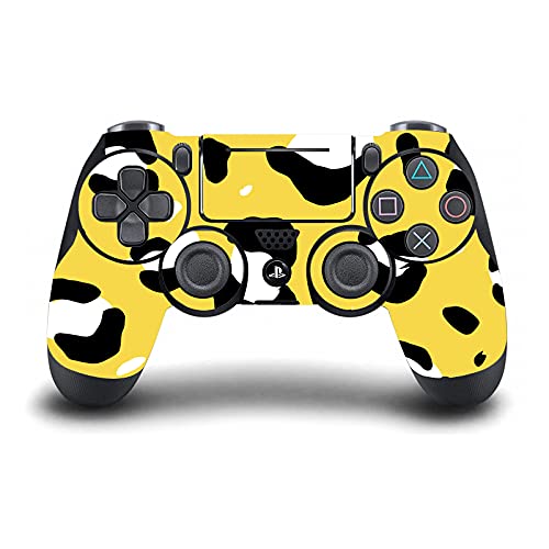 Skin Vinyle PS4 Pro Léopard Jaune Head Case Designs - Autocollant Console et 2 Manettes