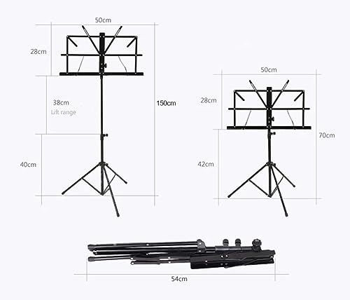 Image of Superlux Adjustable Tripod Stand with Dual Trays Height 2.5 to 4 Feet Foldable Metal Stand for Laptop, Projector, Speaker ( inchFoldable Book /Music Sheet Stand (Metal) inch)