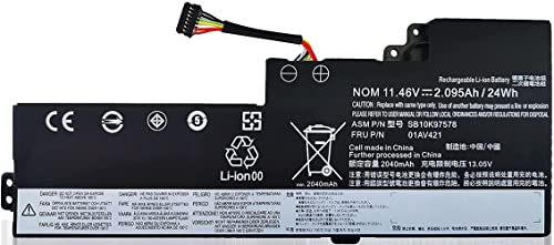 Batterie 01AV420 pour ThinkPad T480 autonomie prolongée de 24Wh 11.46V