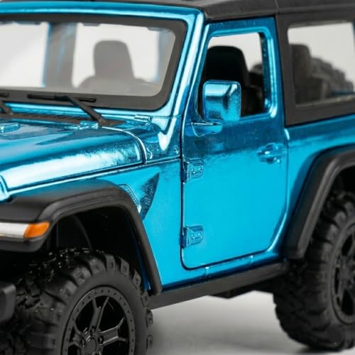 Image of Happy Hues Die-Cast Metal Toy Car 1:18 Scale - Premium Racing Model with Opening Doors & Durable Alloy Body, Best Collectible Gift for Kids (Jeep Blue)