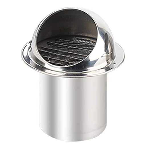 Skorsten kåpa keps, 304 rostfritt stål runt galler ventilationsskydd, genom väggen skorstenens rör utomhus avgasventil huva, rörlängd 100 mm, 110 mm