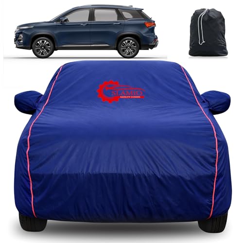 Image of 100% Waterproof Car Cover for MG Hector (2026 Facelift) | All-Weather, Dustproof & UV Protection | Heavy-Duty 3-Layer Fabric | Custom Fit with Mirror & Antenna Pocket | Navy Blue