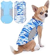 UNIPUP UPF 50+ Sun Protection Dog Shirt 2 Pack - Sleeveless Reflective Vest for Small Medium Dogs...