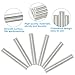 Rierdge 10Pcs Metal Dowel Pins 304 Stainless Steel Shelf Pegs for Furniture Assembly, Cabinetry, Bookshelves and Industrial Devices (5mm x 35mm)