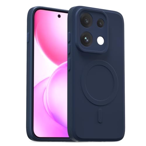 Image of Pikkme Back Cover for Oppo Reno16 Pro 5G Soft Matte Silicone Mag-Safe Design (Mag-Safe Not Support) Camera Protection | Slim Fit Bumper Cover (Blue)