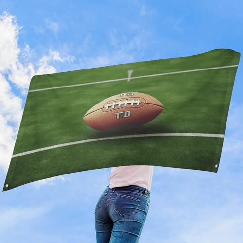 Drapeau de football anti-déchirure en polyester pour décoration murale durable