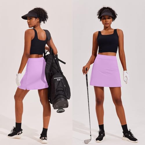 Image of Ekouaer 16 inch Golf Skorts for Woman with Inner Pockets Silicone Grippers Tennis Skirt Quick Dry Athletic Pickleball Skort
