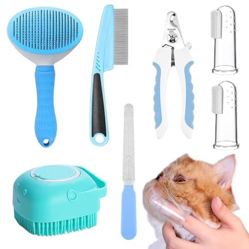 Kit de escova de cabelo de gato, kit de preparação para cães, Escova de cachorro com clipper e arqui