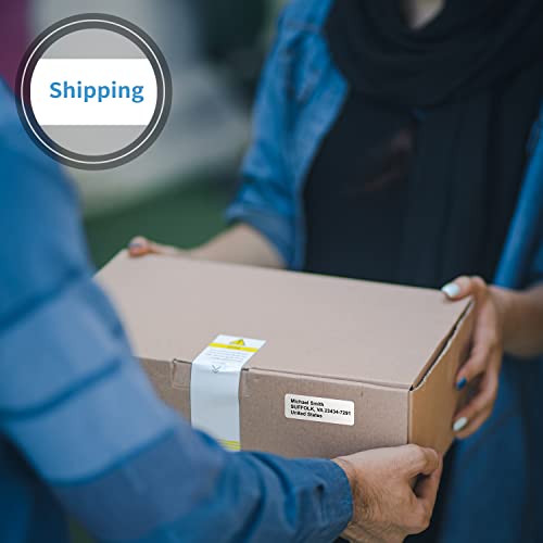 Colorwing Multi-Purpose Labels Compatible Dymo 30336(1" X 2-1/8")Lw Address & Barcode, Used With Dymo Labelwriter 450 Turbo，450,4Xl Desktop Printers, 25Mm X 54Mm, 4 Rolls - 500 Labels/Roll #TOP6