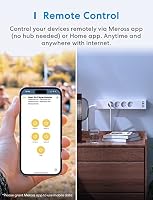 Meross Smart Steckdosenleiste Wandmontage für HomeKit WLAN Mehrfachsteckdose Überspannungsschutz mit 4 AC-Ausgänge und 4 USB, kompatibel mit Alexa, Google Assistant, 2,4Ghz zur Büro, Wohnung – Ansicht 4