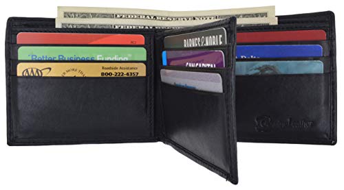 MARSHAL Classic Men's Bifold Genuine Durable Leather Multi Credit Card ID Holder Wallet3