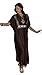 Moroccan Caftans Womens Ladies Embroidered Long Length Caftan Brown