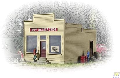 Walthers Cornerstone Serie Jim's Repair Shop Edificio a escala N