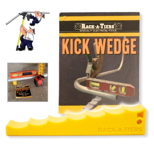 Image of Rack-A-Tiers Kick Wedge - Conduit Kick Leveler, Perfect 90 Degree Kicks, Electrician Conduit Tool (57090)