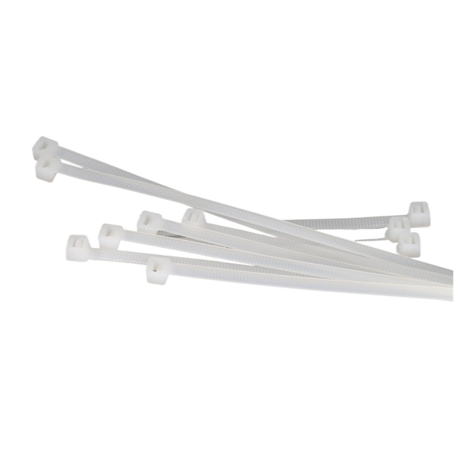 Wszgsbng White 100Pcs 2.5Mm Width Self-Lock Nylon Plastic Strap Wrap Fasten Zip Ties(,3X200mm)