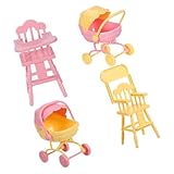 Options de jeu : mini poussette ajoute polyvalence au de jeu, ce qui en fait un à votre collection de maison de poupée, articles de poupée, jouets miniatures