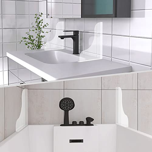 Hpoypmir 2 Pcs Shower Splash Guard For Bathtub Corner, Transparent Bathtub Shower Splash Guard With 3M Super Viscose - Transparent #TOP5
