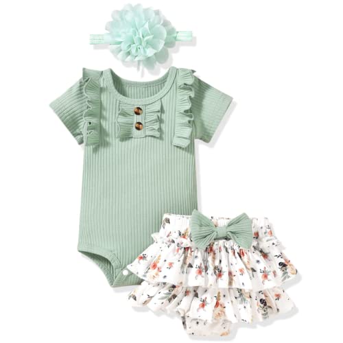 Image of Aalizzwell Newborn Infant Baby Girls Summer Outfit