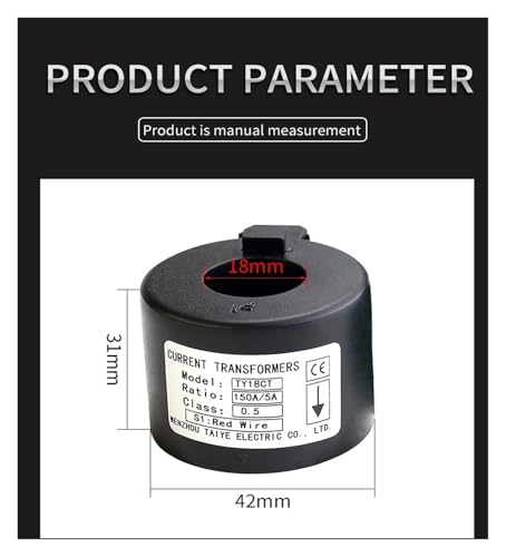 Transformador de corriente pinza KCT18 para sensor de riel con capacidad de hasta 30A 3