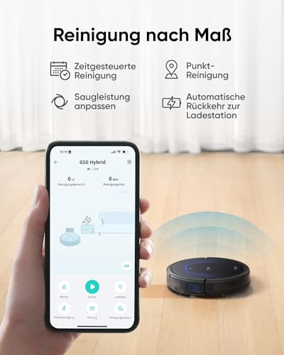 Eufy G50 Hybrid Saugroboter mit Wischfunktion und 4000Pa Saugkraft