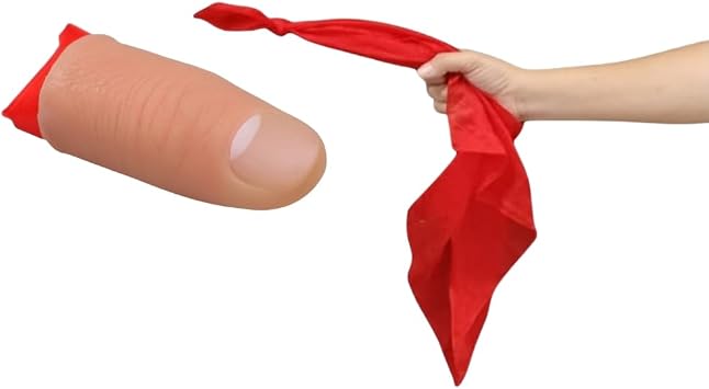 MilesMagic Thumb Tip Utility & Dancing Hanky Combo | Rubber Thumb Vanishes Silk Through Hand Utility + Floating Silk Hanky Illusion for Close-Up Magic