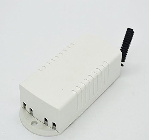 lateral view of the wireless smart switch with its white plastic cover installed.