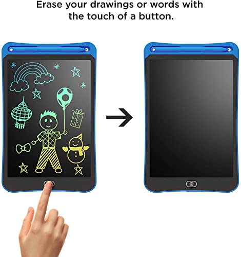 Image of SYGA LCD Writing Pad, 12 inch Kids Doodle & Scribble Boards Erasable Writing Tablet for Kids Adults, Blue