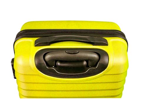 Image of Safari Sonic 77 cms Anti Scratch 8 Wheels Double Spinner Suitcase Secure Zipper Polycarbonate Hardsided Checkin Luggage (Yellow), Small