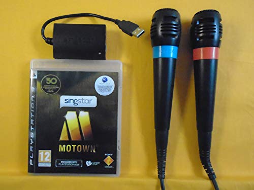 Singstar Motown + 2 Wired Sing Star Microphones Mics [playstation_3] [PS3]