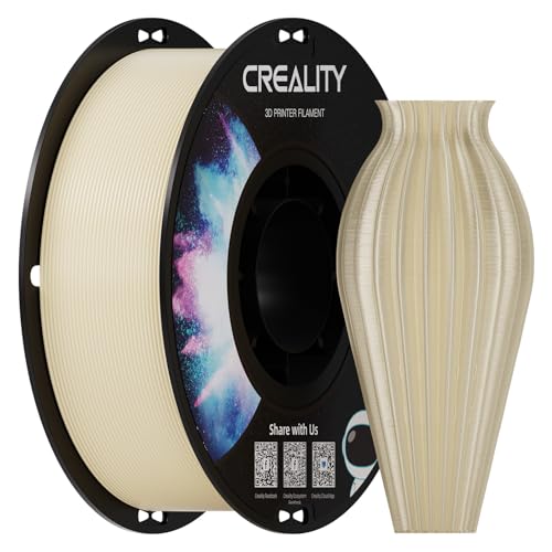 Creality PETG Filament 1.75, 3D Printer Filament, Excellent Toughness High Precision, Odorless Non-Toxic Moistureproof, 1kg(2.2lbs) Glossy 3D Printing Filament for 3D Printer (Beige)