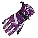 TWIOIOVE Gants de ski pour homme et femme - Moufles de course - Doublure en peluche épaisse - Courte - Gants de moto en polaire - Gants de travail, Violet, taille unique