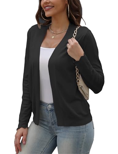 VOIANLIMO Womens Cardigan Lightweight Open Front Knit Long Sleeve Cardigans Sweaters for Women3