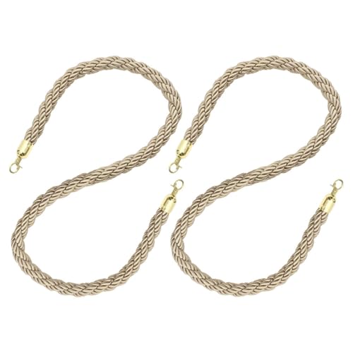 Corde de barrière haut de gamme en jute beige avec attaches en zinc résistant