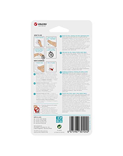Image of VELCRO Brand HANGables Removable Micro Hook 225 g. Aqua. 4 ct.