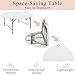 JALANCY 5 FT Round Folding Tables with Carrying Handle 60 inch Heavy Duty Portable Plastic Commercial Table Steel Legs for Party, Dining, Wedding, Events, Picnic Indoor, Outdoor (White,1 Pack)