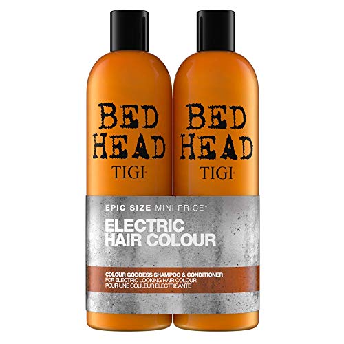 Bed Head by TIGI | Colour Goddess Shampoo and Conditioner Set | Professional Hair Treatment For Coloured Hair | Nourishing And Moisturising | 750 ml (Pack of 2)
