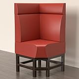 GGMMÖBEL Miami | Gastro Hochbank | B:H 180 x 158 cm | Rot | Chesterfield Button | Leder | Bistro Hochbank, Thekenbank