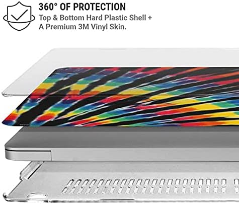 Skinit Case + Skin Compatible with MacBook Pro 16in (2019-20) - Liquid Blue Tie Dye - Rainbow Design