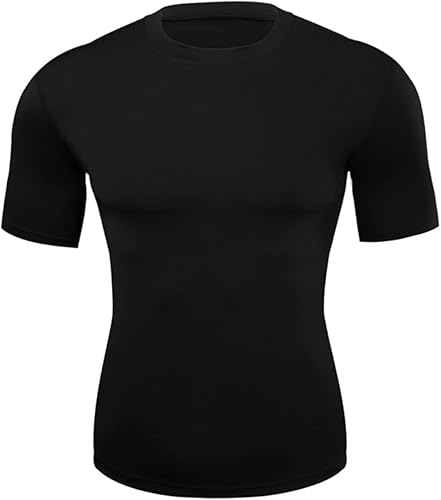 Miniatura 6 de Blaward Paquete de 2 o 3 camisas de compresión para hombre, camisetas de entrenamiento de manga corta, camisetas frescas y secas, camisetas