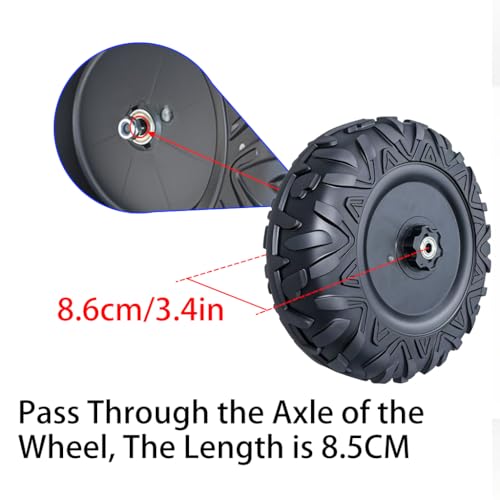 2Pack 33CM/13\'\' EVA Solid Compound Tire for Power Wheels Ride on Car Alligator Tires Wheels Upgrade,1.2CM/0.47in Aperture Front/Rear Wheel for Car/SUV/UTV/ATV/Motorcycle Replacement Parts - Thumbnail 3