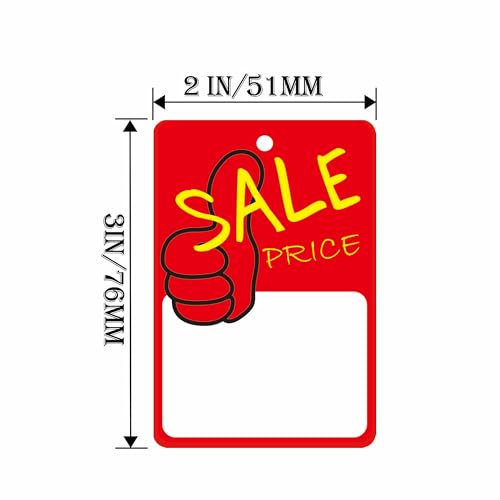 100 Pack Sale Price Tags,2x3 Inch Retail Labels,Price and Sales Business Store Signs Cardstock