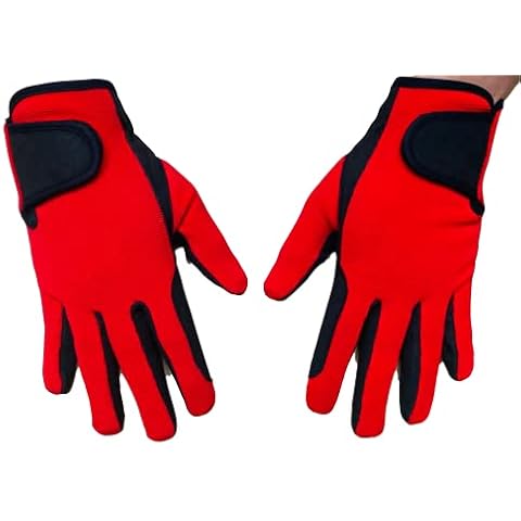 Ladies Equestrian Gloves All Sports Outdoor Sports Gloves Horse Riding (Red, Medium) Cover