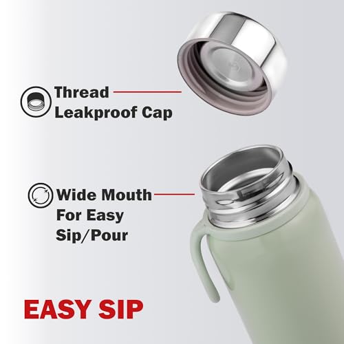 Image of Cello Glitz Thermosteel Flask, 300ml, Pista | 24 Hours Hot and Cold Stainless Steel Bottle | Flask for Tea Coffee | Ideal for Office, Gym, Home, Kitchen, Hiking, Travel Bottle