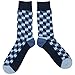 SockFly Qbert Blue Dress Socks Funny Novelty Crazy Fun Design Men Size 8-12 Cotton Casual Crew Colorful Funky Fancy Socks Gift for Men