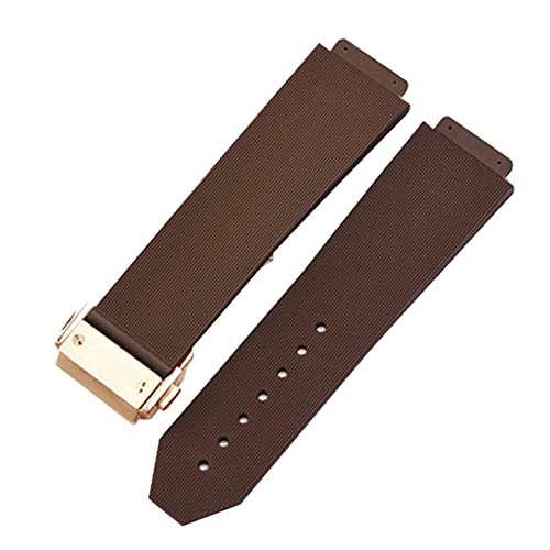 Bracelet montre classique fusion silicone 22mm boucle or rose de luxe