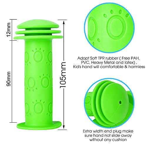 Kids Bike Grips - 105Mm Bicycle Handlebar Grips With Mushroom Pattern For Kid Bike, Kid Balance Bike, Kid Kick Scooter #TOP2