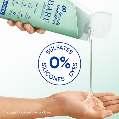 Image of Head & Shoulders BARE Anti-Dandruff Shampoo, Pure clean, Sulfate-Free, Silicone-Free, Dye-Free, Gentle shampoo, 400ml